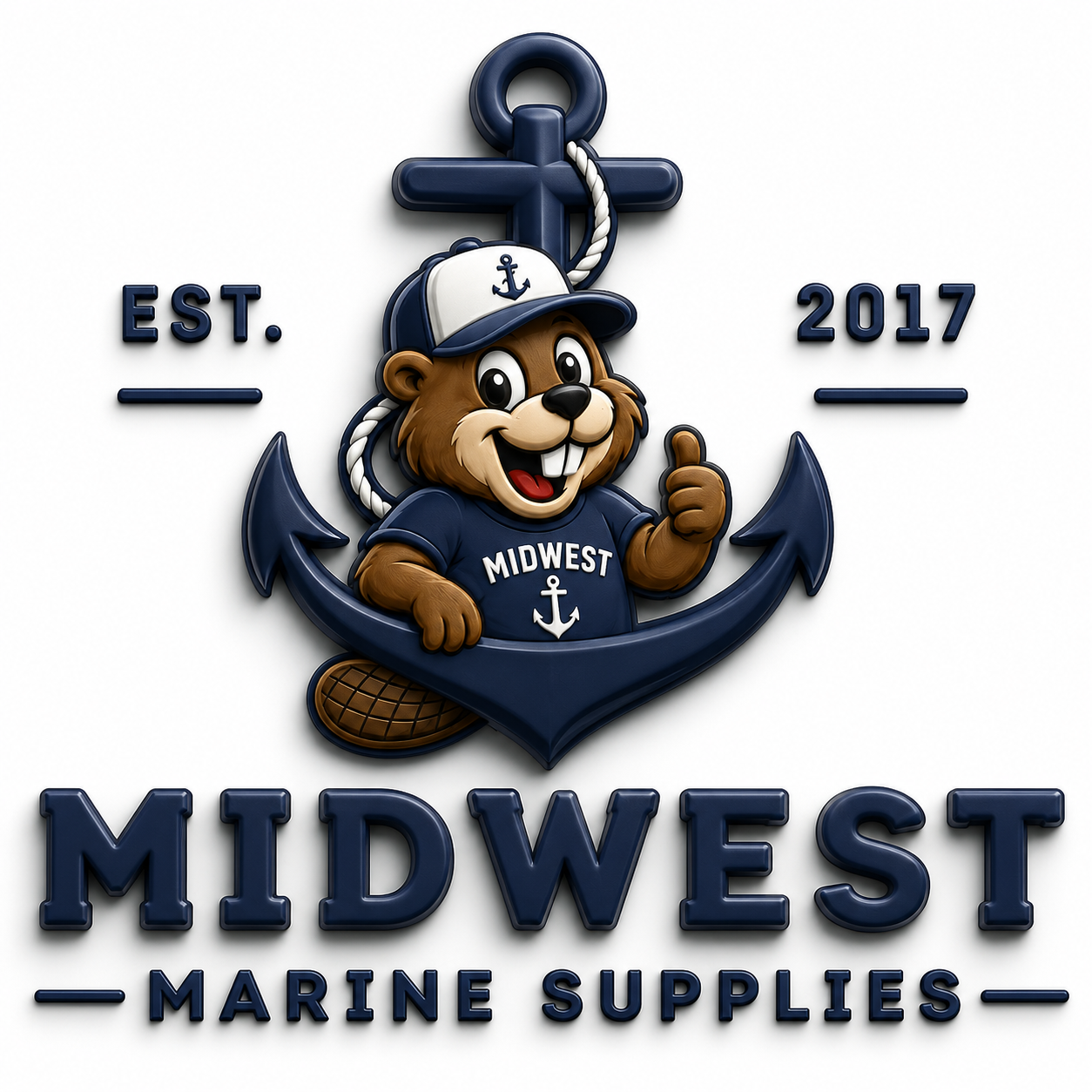 Midwest Marine Supplies beaver logo